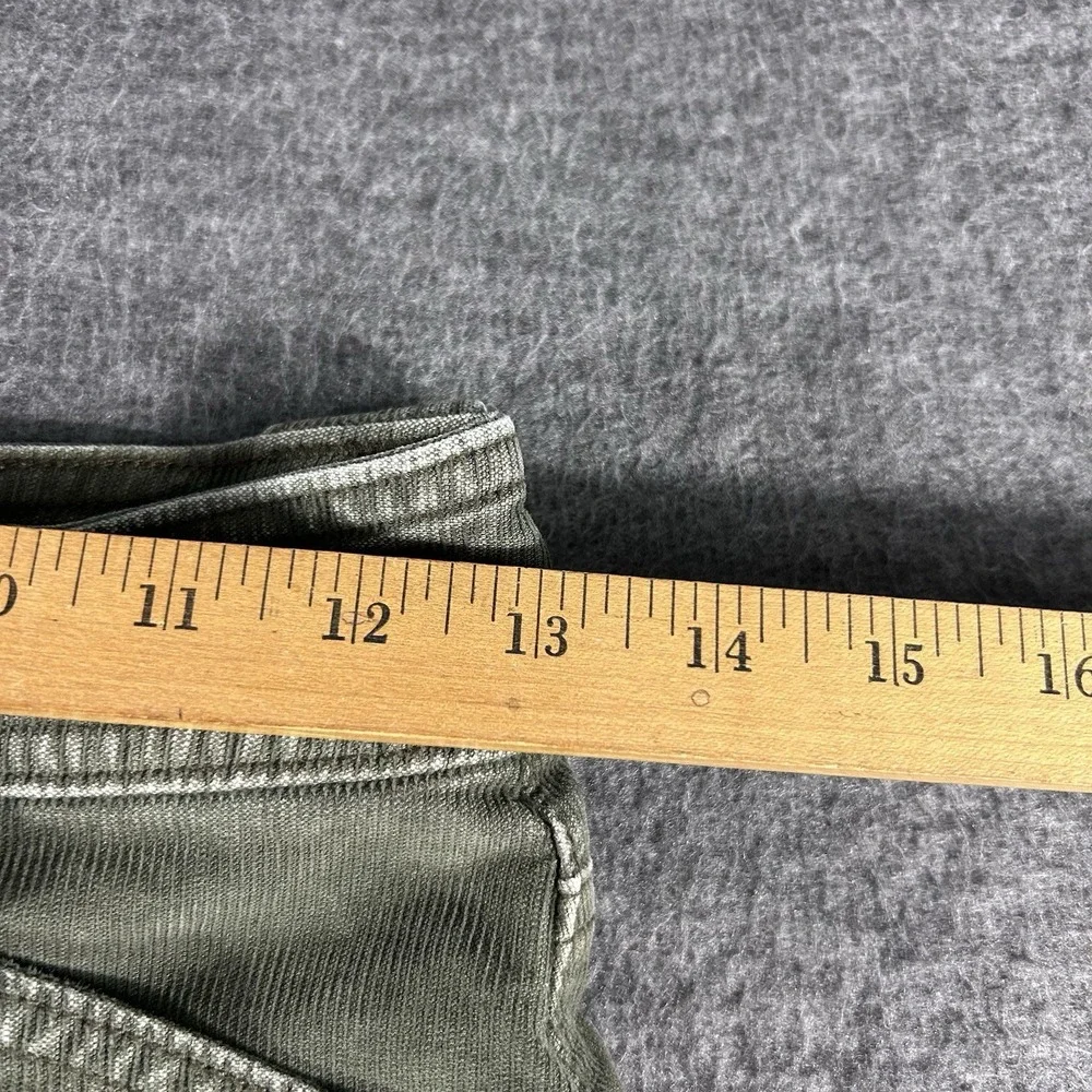 AMERICAN EAGLE Women's Corduroy Mini Skirt 000 Short Olive Green Raw‎ Hem Grunge